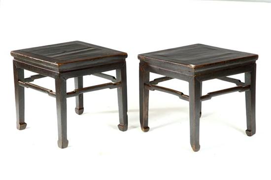 PAIR OF SIDE TABLES.  Chinese  20th