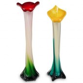 PAIR OF SIGNED BELLINI GLASS V