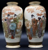PAIR OF SIGNED JAPANESE SATSUM