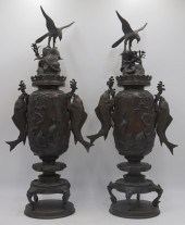PAIR OF SIGNED MEIJI PERIOD TE