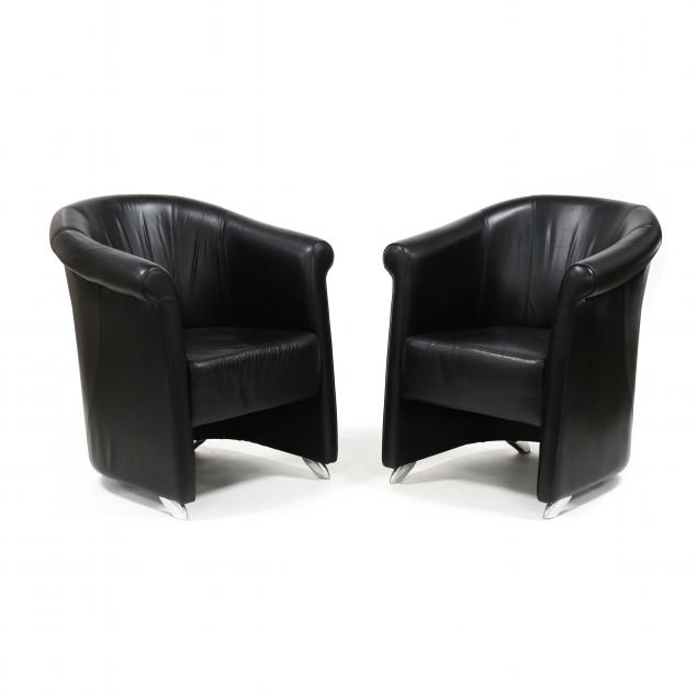 PAIR OF SILENZIO LEATHER CLUB