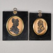 PAIR OF SILHOUETTE PORTRAITSTw