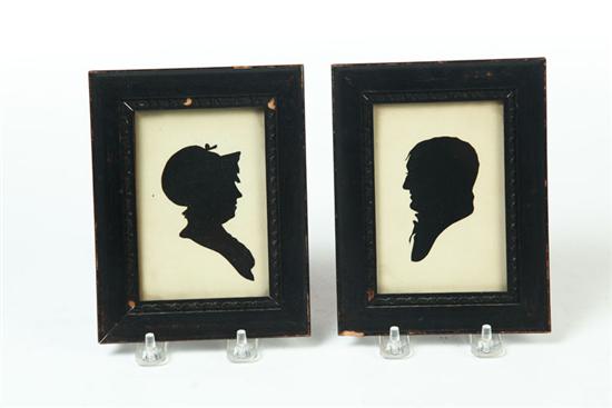 PAIR OF SILHOUETTES.  American  1st