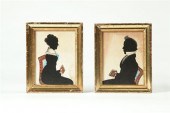 ***PAIR OF SILHOUETTES.  Ameri