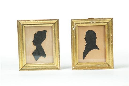 PAIR OF SILHOUETTES.  American 