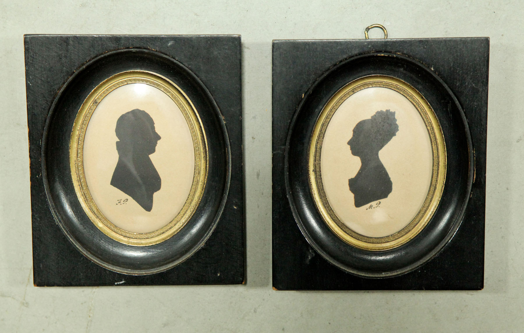 PAIR OF SILHOUETTES.  American 