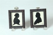 PAIR OF SILHOUETTES.  Probably