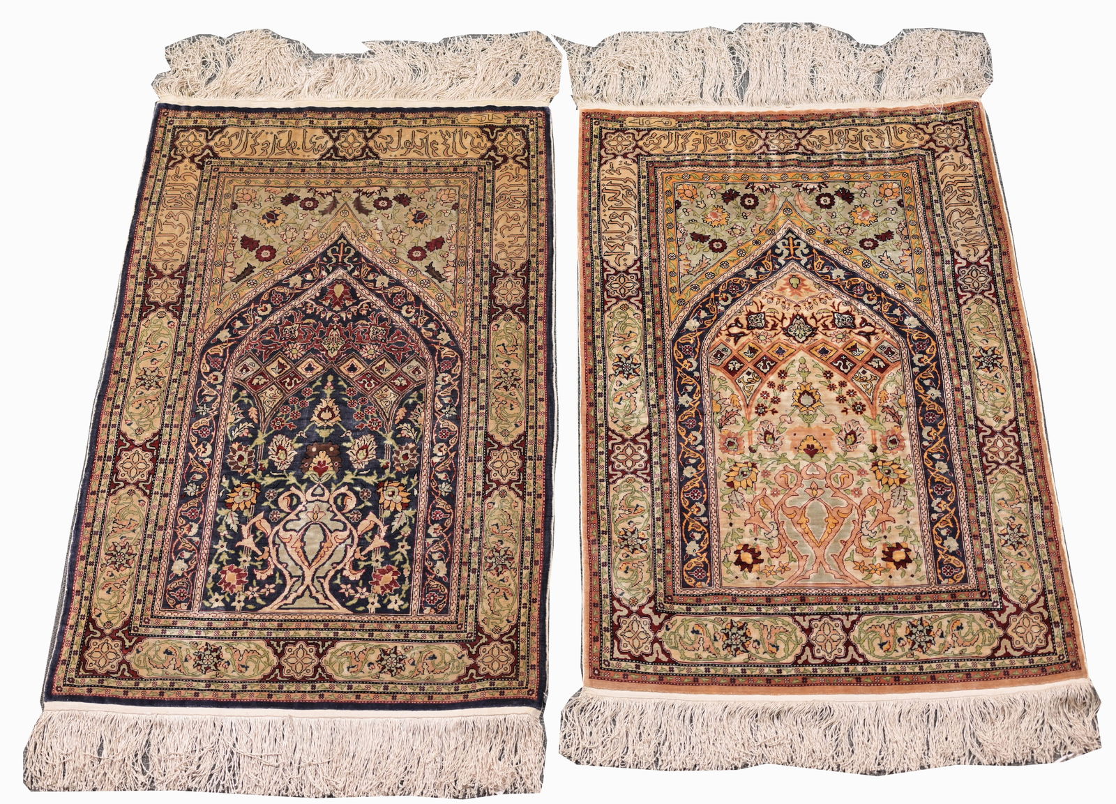 PAIR OF SILK TURKISH HEREKE