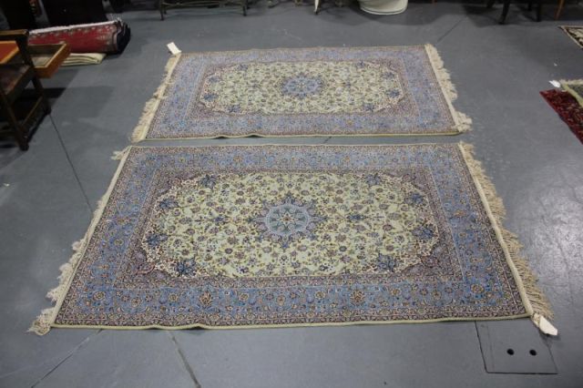 Pair of Silk & Wool Persian