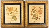 PAIR OF SILKWORK EMBROIDERIES,