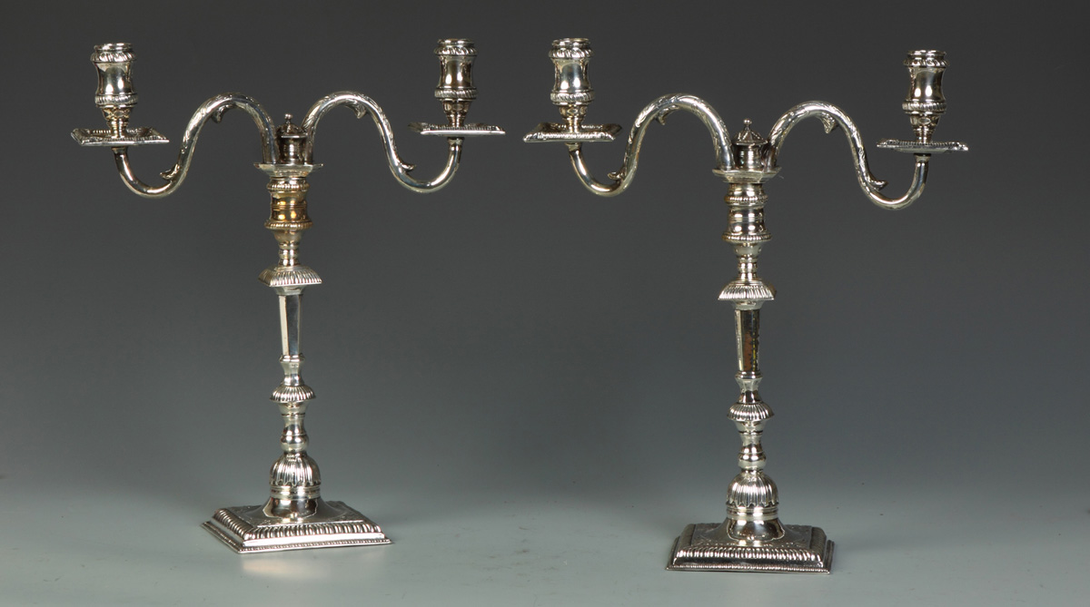 Pair of Silver Candelabras 10. Pair