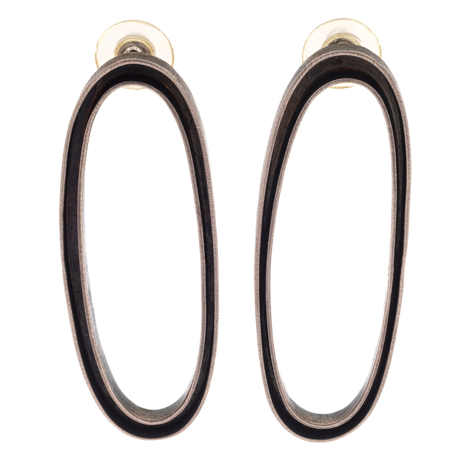 PAIR OF SILVER EARRINGS, "ONION