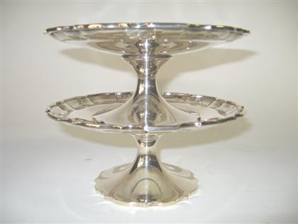 Pair of silver fruit compotes   