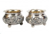 PAIR OF SILVER LEE CHING SALT