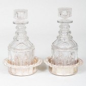 PAIR OF SILVER PLATE BOTTLE CO