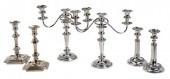 PAIR OF SILVER PLATE CANDELABR