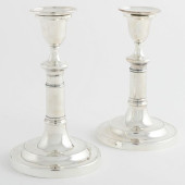 PAIR OF SILVER PLATE TELESCOPI
