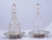 PAIR OF SILVER-PLATED BOTTLE C