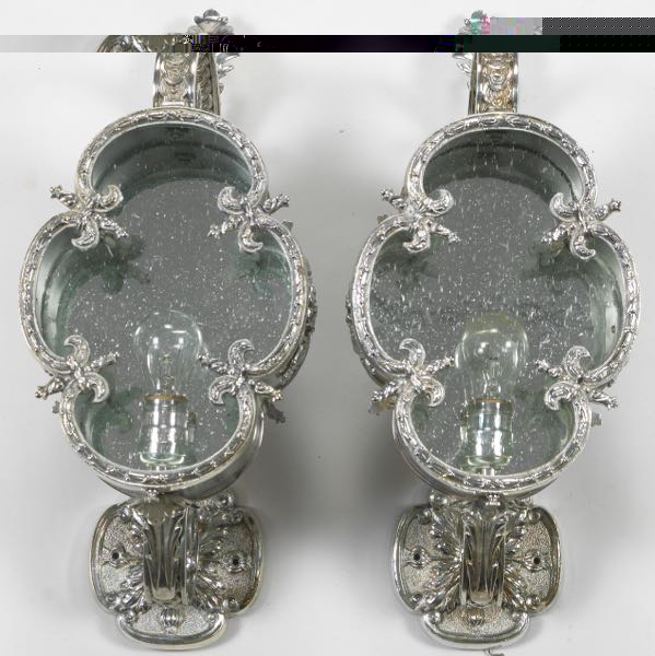 PAIR OF SILVER PLATED COACH