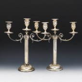 PAIR OF SILVER PLATED EMPIRE S