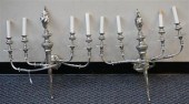 PAIR OF SILVER PLATED FOUR-LIG