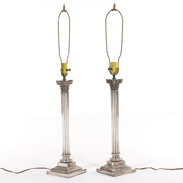 PAIR OF SILVER PLATED GEORGIAN