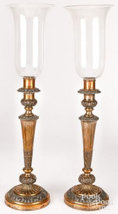 PAIR OF SILVER-PLATED HURRICAN