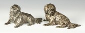 Pair of Silver Plated Shih Tzu