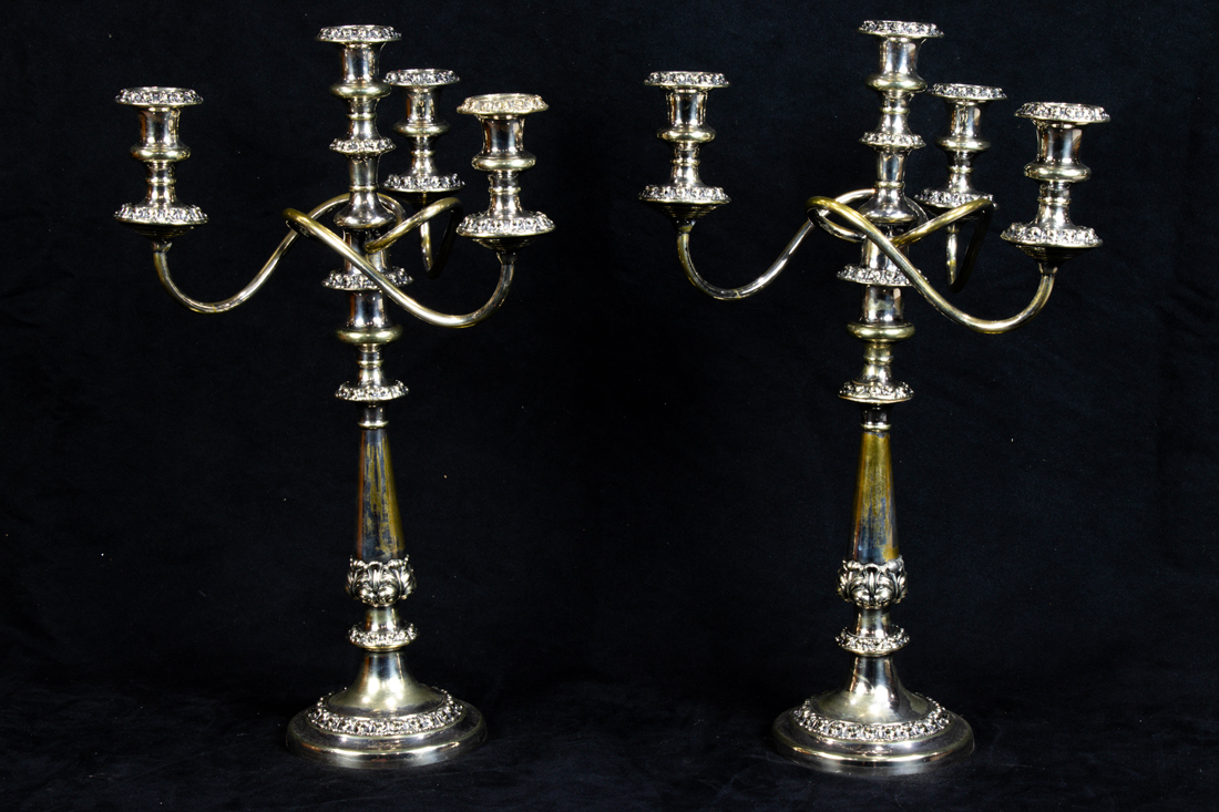 PAIR OF SILVER PLATED WEIGHT