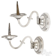 PAIR OF SILVER PRICKET STICK S