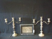 Pair of  Silverplate Candelabr