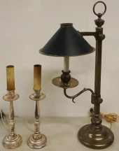 PAIR OF SILVERPLATE CANDLESTIC