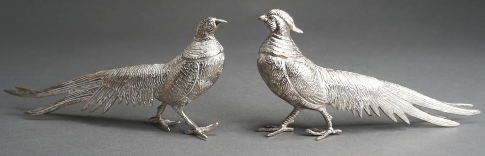 PAIR OF SILVERPLATE PHEASANT