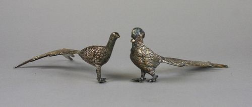 PAIR OF SILVERPLATE PHEASANTSPair