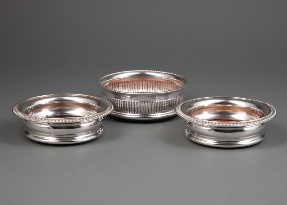 PAIR OF SILVERPLATE WINE