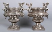 PAIR OF SILVERPLATED BAROQUE S