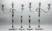 PAIR OF SILVERPLATED CANDELABR