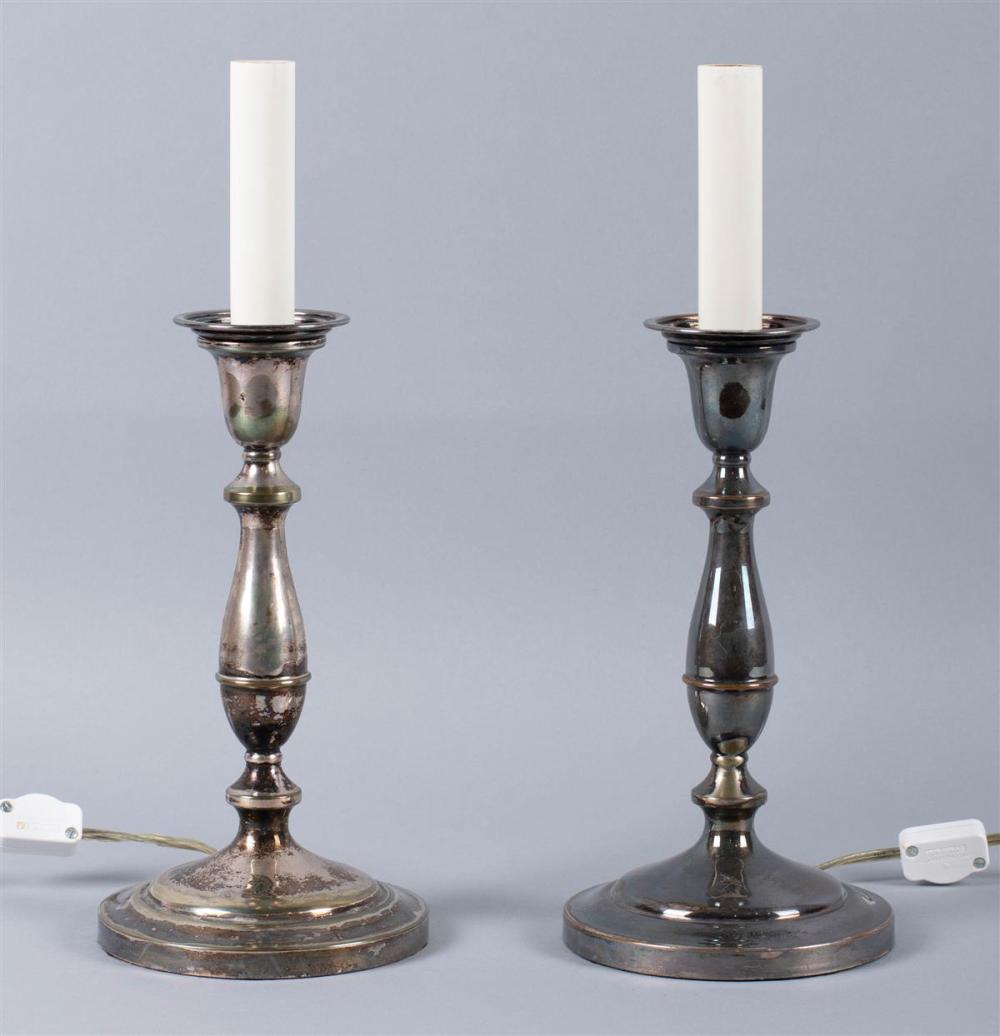 PAIR OF SILVERPLATED CANDLESTICK