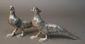 PAIR OF SILVERPLATED PHEASANT