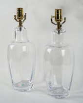 PAIR OF SIMON PEARCE GLASS TAB