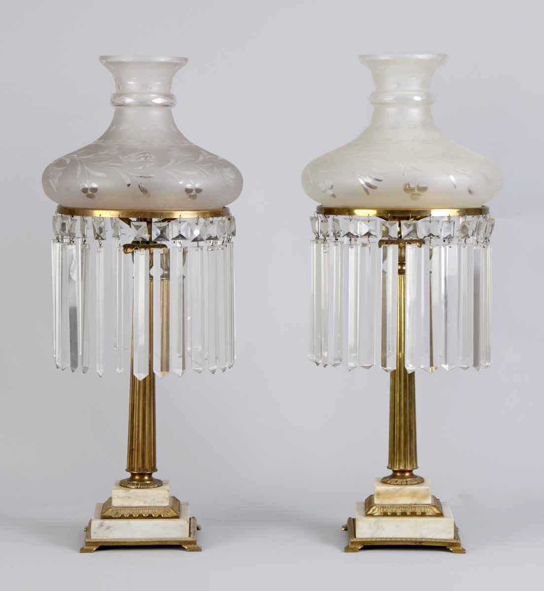 Pair of Sinumbra Lamps w/Marble &