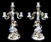 PAIR OF SITZENDORF PORCELAIN C