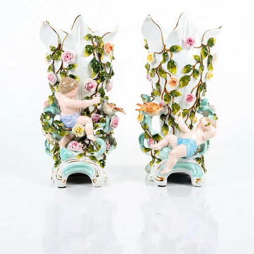 PAIR OF SITZENDORF PORCELAIN