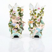 PAIR OF SITZENDORF PORCELAIN F