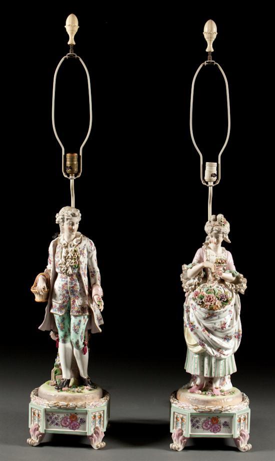 Pair of Sitzendorf porcelain