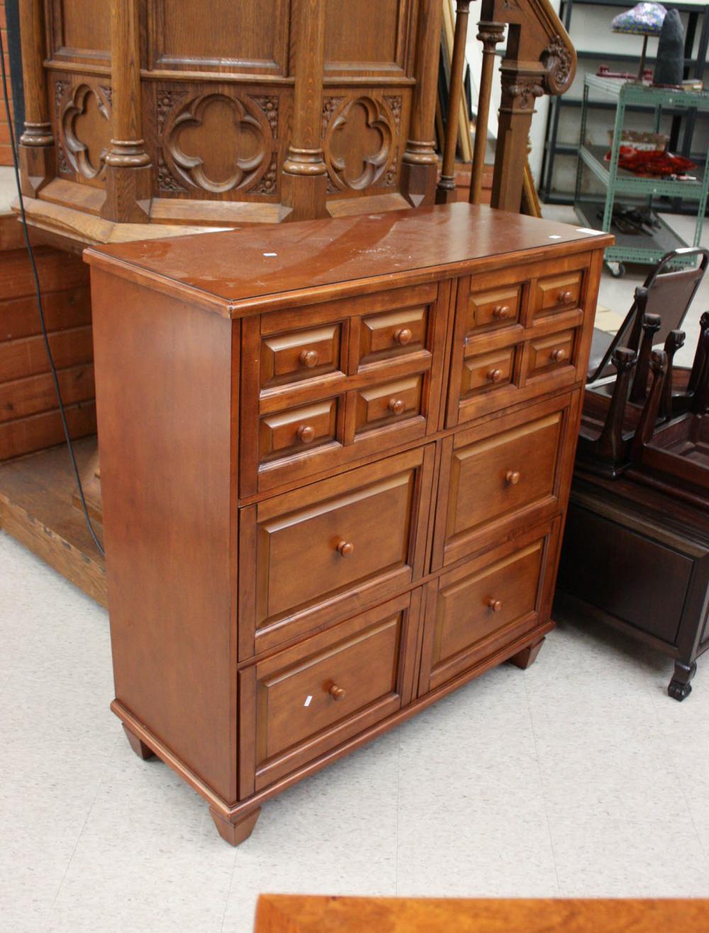 PAIR OF SIX-DRAWER FILE
