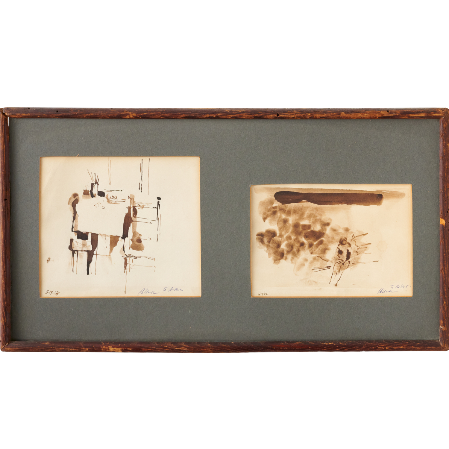 PAIR OF SKETCHES, SIGNED
