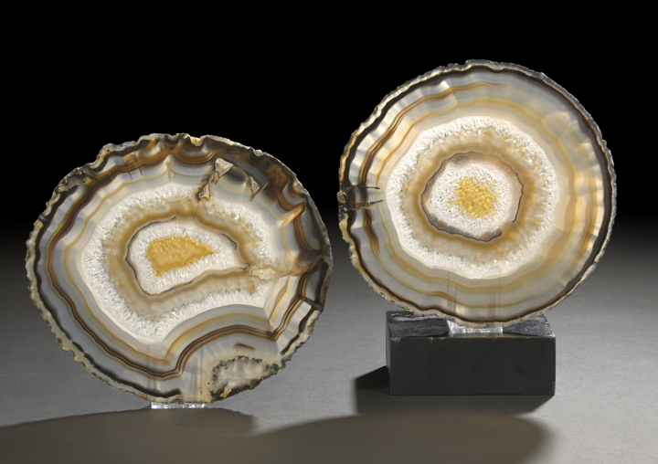 Pair of Sliced and Polished Agate