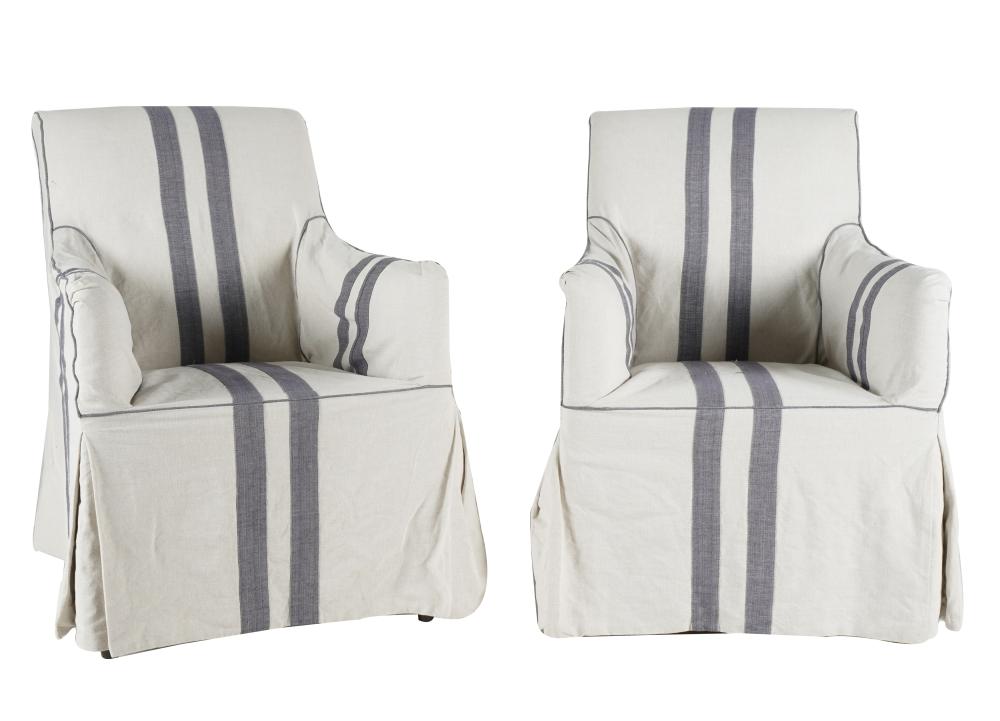 PAIR OF SLIPCOVERED GEORGE