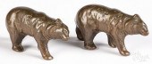 PAIR OF SMALL BRONZE POLAR BEA